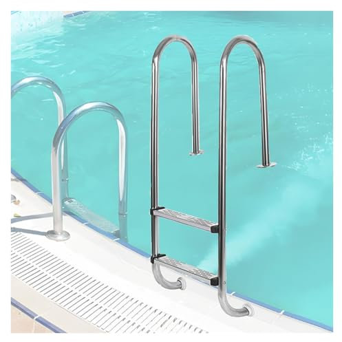 Swimming Pool Ladder,2/3 Steps Stainless Steel Pool Steps,Pool Device with Handrails,Easy to Install and Climb(2 steps,1.2mm)