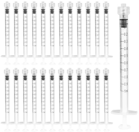 Sporgo Luer Lock Seringue stérile simple en plastique sans aiguille, seringue Luer-Lock pour remplissage et mesure de liquide, doseuse de 1 ml pour laboratoire