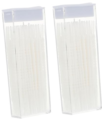 Scovolini 60 Pezzi, Polipropilene Interdentali e Silicone | 2 Scatole, Pulizia Quotidiana, Manico Ergonomico, Formato Tascabile, Uso Viaggio e Outdoor