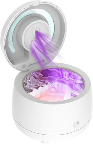 Ultrasonic Retainer Cleaner,3-Minute Deep Clean Denture Cleaner Machine,One-Touch Operation Ultrasonic Cleaner for Retainers, Mouth Guards, Braces,Toothbrush Heads