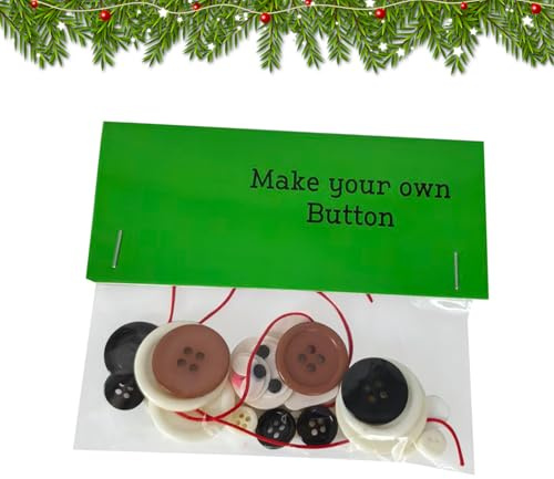 Kit de de Botones, decoración de Figura de Perro, Botones de Manualidades de Navidad, para Hombres, niños, niñas, Estudiantes, árbol genealógico, Coche, Espejo retrovisor, Mochila de Pared