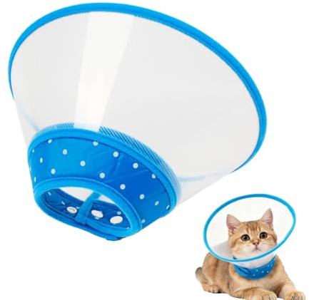 YIHAOH Verstellbarer Schutztrichter 15-20cm für Kätzchen kleine Welpen | Weicher PP Schutztrichter verstellbar 15 bis 20 cm Halsumfang für junge Katzen und winzige Welpen