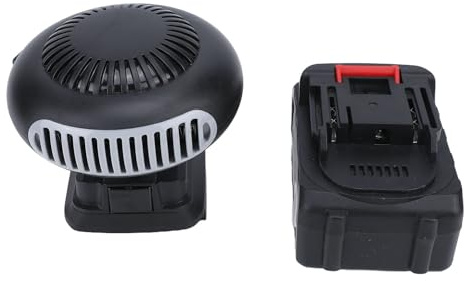 ASHATA Ventilatore Riscaldatore Auto Riscaldatore Portatile Sbrinatore Finestrino Auto, Alimentato a Batteria 12000mAh, Piccolo Riscaldamento Rapido Senza Fili per Piccole Aree All'aperto Casa