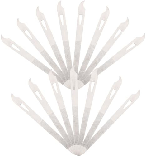 Limas para Cortar Uñas de Aleación, 15 Piezas, Plata | Manicura y Lijado de Superficie, Diseño Delicado y Elegante, Fácil de Usar Alta Resistencia