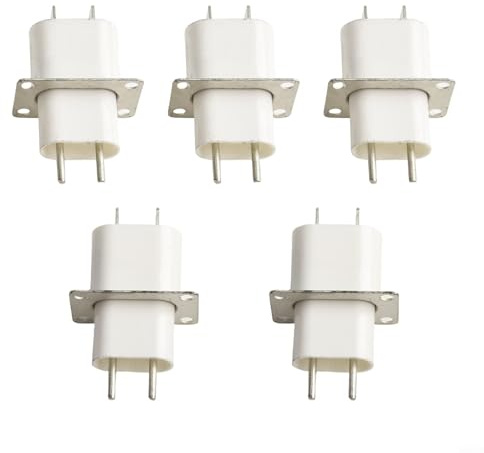 Lot de 5 convertisseurs de prise magnétron à 4 broches pour four à micro-ondes - Matériau plastique - Connexion sécurisée à la maison et à la cuisine