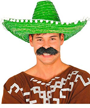 Guirca 13651 - Sombrero Mexicano Paja 50 Cms. Verde