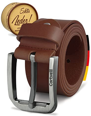 Cartvelli Premium Ledergürtel Herren Made in Germany mit Geschenkbox - Echtleder-Gürtel 40mm