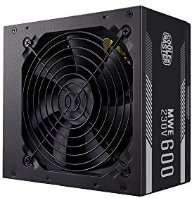 Cooler Master MWE 600 White 230V V2 Fuente de Alimentación, Enchufe UE - 80 PLUS 230V Certificado UE, Ventilador Silencioso 120 HDB, Circuito CC a CC + LLC con Raíl Único de +12V - 3 Años de Garantía