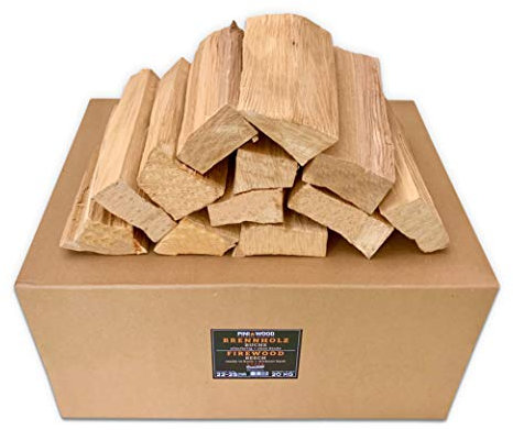 PINI - Legna da ardere senza corteccia, legno di faggio, 20 kg, circa 25 cm per forno per pizza, barbecue, camino, braciere
