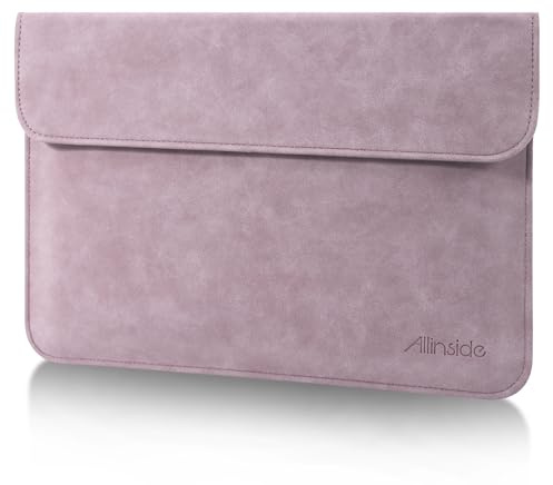 Allinside 13–14 Zoll Laptop-Hülle für MacBook Neo (A3404), MacBook Air 13 2022–2026 (M2–M5), MacBook Pro 14 2021–2026 (M1–M5), Wasserabweisende Hülle aus mattem PU-Leder, Lila