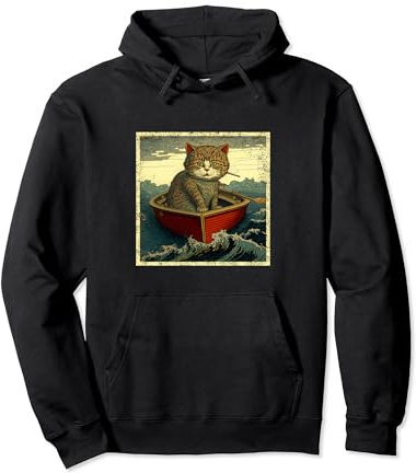 Matrosen Segeln Katzen Outfit Katze auf dem Boot Schiff Meer Pullover Hoodie
