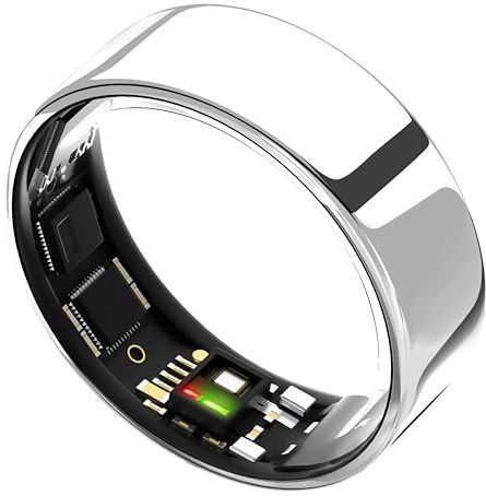 ULTRAHUMAN Ring Air: Rastreador de sueño y Actividad física, Anillo Inteligente para Mujeres y Hombres, Sin Tarifa de aplicación para Funciones estándar, 6, Plata Espacial