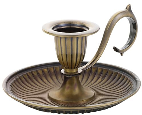 Kerzenhalter, Messing Vintage Candlestick -Halter mit Griff, abnehmbare rostbezogene Kerzenstockhalter für Weihnachten Hochzeitsheimdekoration