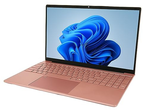 Portátil de 15,6 Pulgadas para Windows 11, Ordenador Portátil con Lector de Huellas Dactilares, CPU de 4 Núcleos 2,4G 5G WiFi 32GB RAM 7000mAh. 100‑240V (Enchufe Europeo de 32+1
