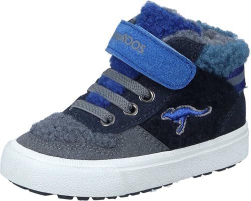 KangaROOS Unisex barn KAVU Shady Fur Ev sneakers, Dk Navy Multi, 22 EU
