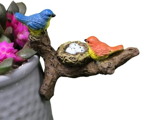 Pot Huggers pour plantes | Figurines mignonnes à suspendre pour oiseaux et oiseaux, statues de nid d'oiseau, grimpeur décoratif, statues d'oiseaux de jardin, pot de plantes et vase hugger, animal de