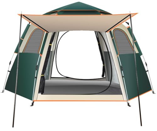 Strandmuschel Uv Schutz , Strandzelt Pop Up , Einfacher Aufbau, Tragbares Leichtes Doppel Strandzelt Sonnenschutz, Campingzelt Für Outdoor, Picknick, Familientreffen ( Color : /Green , Size : 5-8 pers