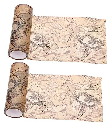 ULDIGI 2rollos Cinta Washi De Vintage De Washi Japonés Adhesivo Para Scrapbook y Manualidades De