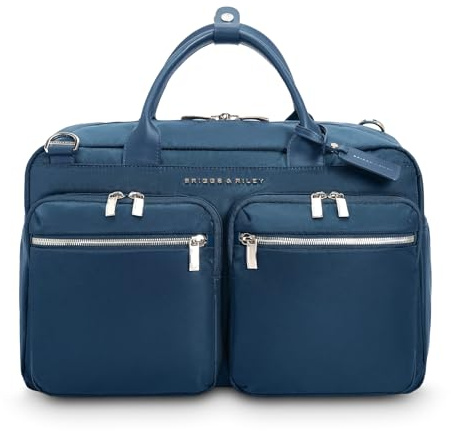 Briggs & Riley Multi-Pocket Cabin Bag - Softside Bag, Two Slip Pockets, Fits up to 15 Laptop - Rhapsody Collection, Navy, Cabin Bag, Cabin Bag