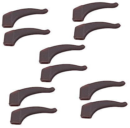 SEWOART 5paare Silikon Brillen Ohrpads Antirutsch Ohrbügel Für Brillen Bequem Und Langlebig Große Braune Silikonhalter Für Sicheren Sitz Beim Sport