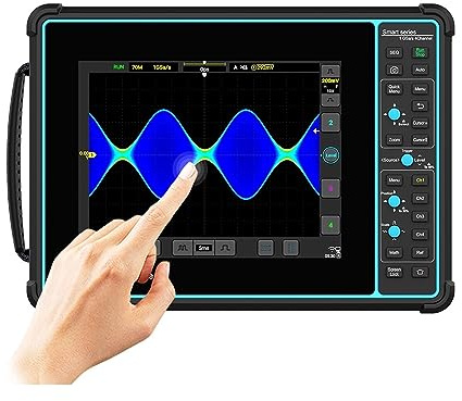 Osciloscopios de laboratorio Osciloscopio de tableta automotriz 8 TFT LCD SATO1004 análisis de diagnóstico de encendido portátil 100Mhz 4CH pantalla táctil, Medición precisa(B)