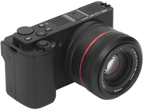 Appareil Photo Numérique pour la Photographie, Appareil Photo Reflex Numérique 5K 64MP 30FPS avec écran Rabattable à 180° de 3,2 Pouces, Zoom Optique 12X, Capteur CMOS, Autofocus