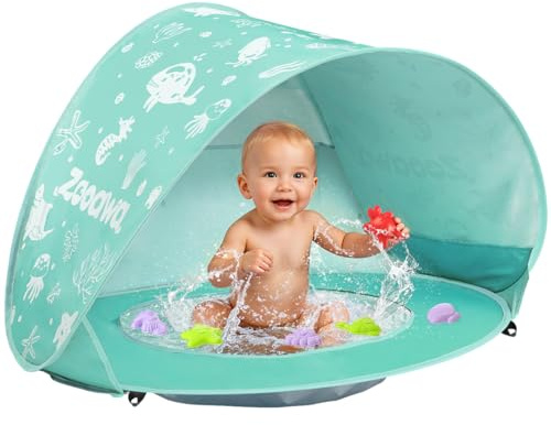 Zooawa Strandmuschel Pop Up Baby Strandzelt Strandmuscheln Pool