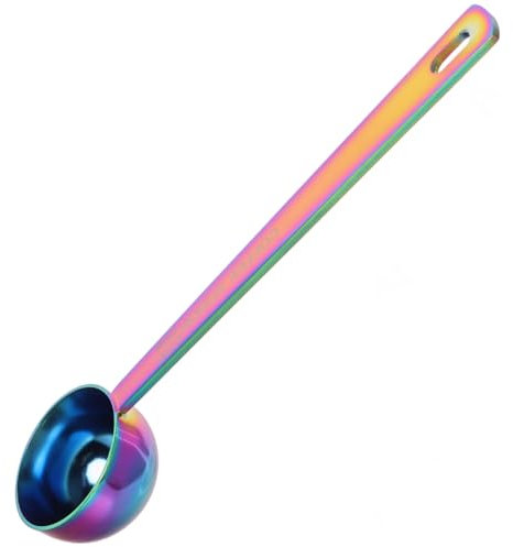 KICHOUSE Cucharada Medidora De Café Inoxidable Cucharilla De Café Con Mango y Leche Utensilio De Cocina Elegante y