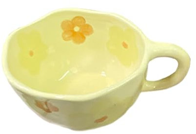 Ddujbtp Tazas de café con flores de 300 ml, tazas de flores irregulares, tazas pellizcadas a mano, para entusiastas del café y el té