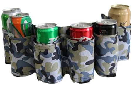 Ceinture de bière - Porte-Boissons en Oxford réglable, enveloppe à la Taille à Six Chiens | Stockage Portable Boissons, Accessoire de Pique-Nique extérieur, Ceinture Utilitaire de Camping de