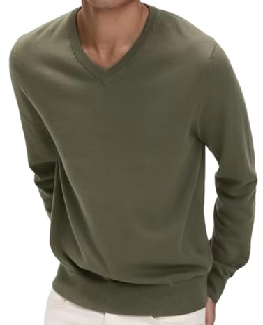 MATINEE S-4XL Mens Fine Knitted Luxury Supersoft Cashmere-Like Crew Neck/V Neck/Zip Neck Sweaters, Fine 12 Gauge Knit Structure