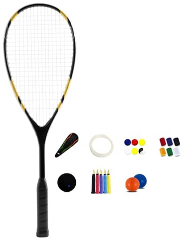 Xuancai Raqueta de squash ligera para principiantes, con marco de aleaciones de aluminio, raquetas de squash duraderas