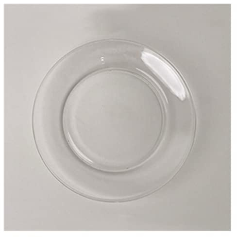 DTACBNEUZ Assiette creuse en verre trempé, assiette transparente, pour dessert, cuisine, restaurant, café, dîner, plat (moyen)
