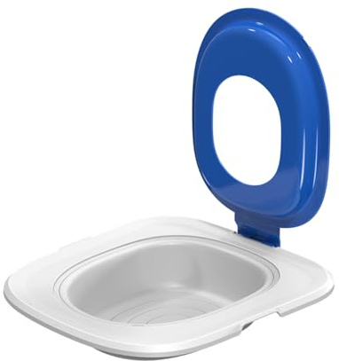 ERYUE Universal Cat Toalettränare Återanvändbart Cat Training Kit System, Enkel övergång, ABS-material, för Kattälskare, Grå/Grön/Blå, Passar Alla Toaletter (Blå)