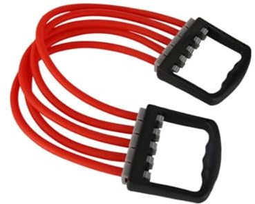 SHINEOFI Expansor de Pecho Ajustable Resorte para Hombres para Fortalecer Pecho, Brazos y Hombros Banda Elástica de Látex y Plástico, Portátil y Ligera Color Aleatorio en