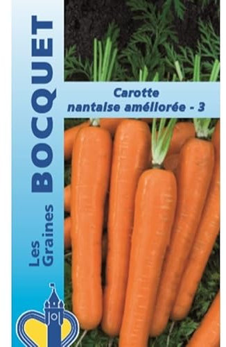 Sachet de graines de Carotte nantaise améliorée-3-7 g - légume racine - LES GRAINES BOCQUET