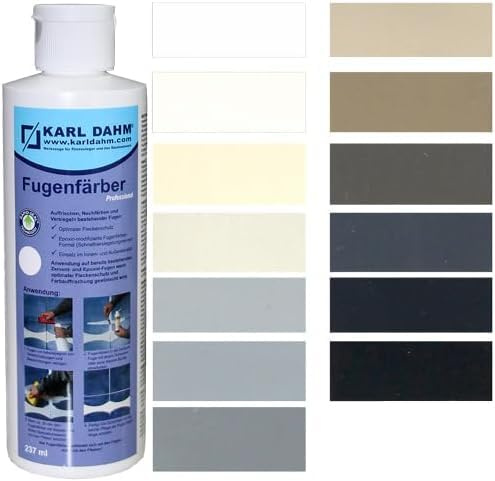 Karl Dahm® Fugenfärber Ocker 237 ml – Hochwertige Fugenfarbe für Innen & Außen | Wasser- & schmutzabweisend | Einfache Anwendung - Art. 12412