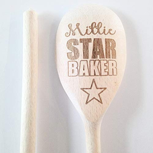 Personalised Star Baker Wooden Baking Spoon