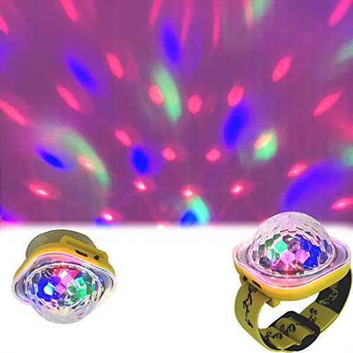 Lot De 2 Bracelets De Lampe Led Disco 5 Modes De LumièRe Stroboscopique Dans La Voiture La Maison La Saint-Valentin La FêTe De NoëL Le Mariage L'Anniversaire La DéCoration Avec Bracelets Et Ventouse