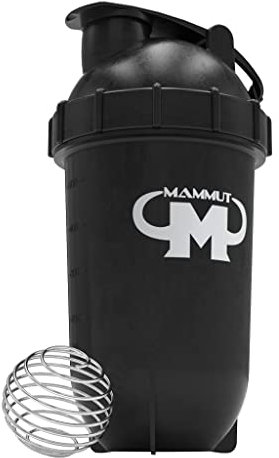 Mammut Nutrition - Shaker ProteinMaster® innovant protéines/protéines avec bords arrondis pour un nettoyage plus facile - Noir - Sans BPA - 500 ml, 1001837