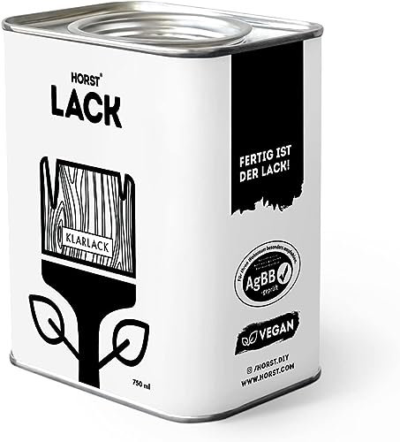 HORST Klarlack matt für Holz, Metall und Fliesen 1,5 L – hochdeckender Lack für Innen zum Versiegeln – farblos, umweltfreundlich & vegan