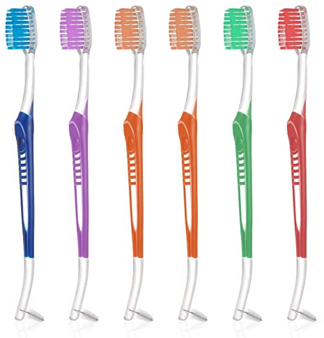 Firtink 6 Stück Kieferorthopädische Zahnbürste, Doppelendige Tuft Zahnbürste | V-Trimm Interdental Zahnbürste für Zahnspangen und Zahndetailreinigung