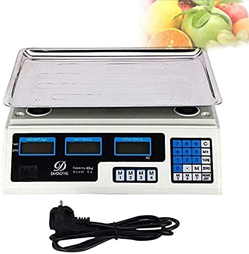 Balance de Cuisine, Balances Électroniques Balances De Cuisine Balance De Poids De Légumes De Fruits, Balance Commerciale À Affichage LCD De Haute Précision, for Magasin De Vente Au Détail, Nourriture