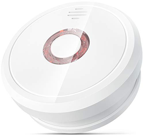 Smoke Alarms for Home, Isafenest Smoke Alarm 10-Year Sensor/5-Year Battery Fire Alarm with LED Indicator and Silence Button, Photoelectric Fire Alarm Battery Operated