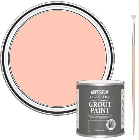 Rust-Oleum Ultra-Durable Peach Floor Tile Grout Paint - Happy As A Clam 250ml