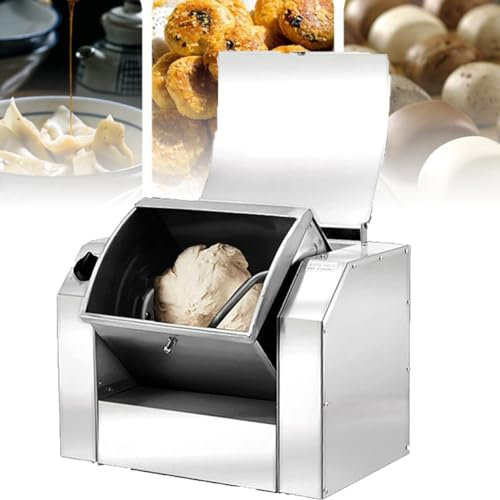 Amasadora Comercial, Batidora Eléctrica 30/50kg/h, Batidora de Acero Inoxidable 1500W, Batidora de Harina de Capacidad 3/5kg, Profesional para Hacer Pizza,3KG
