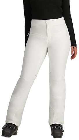 Obermeyer Womens Bliss Ski Pants, Insulated and 15K mm Waterproof Breathable with 2-way Stretch, White, Size 16