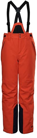 killtec Jungen Funktionshose/Skihose mit abzippbarem Latz KSW 79 BYS SKI PNTS, dunkelorange, 128, 37310-000