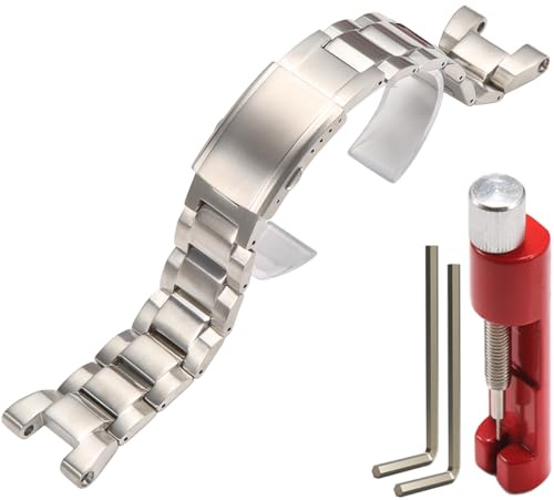 Bracciale per orologio in acciaio inossidabile GST-B100 compatibile con Casio G-Shock G-Steel GST-B100 GST-210 GST-S300 GST-S110 GST-S10 GST-W100 W110 W300 - Bracciale di ricambio in metallo per uomo