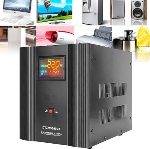 XDLYWUZIQ Stabilizzatore di Tensione Automatico, Regolatore di Potenza Monofase Ca Automatico Ad Alta Potenza 220 V Adatto per Computer/Frigorifero/TV,5000W